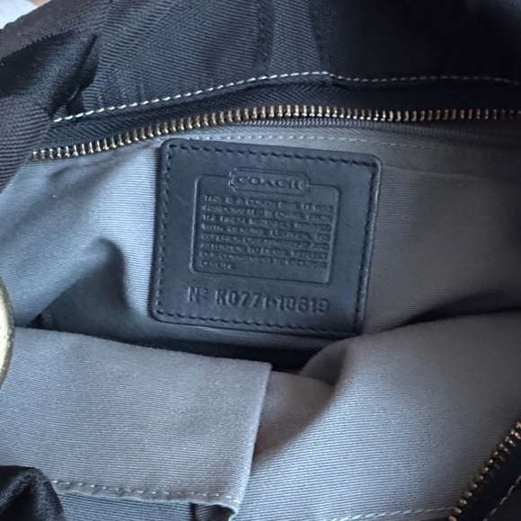 Coach Black Signature Canvas Shoulder Hobo with Gold Hardware - Picture 3 of 5